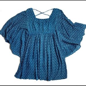 Anthropologie Earthbound boho flowy top dress M